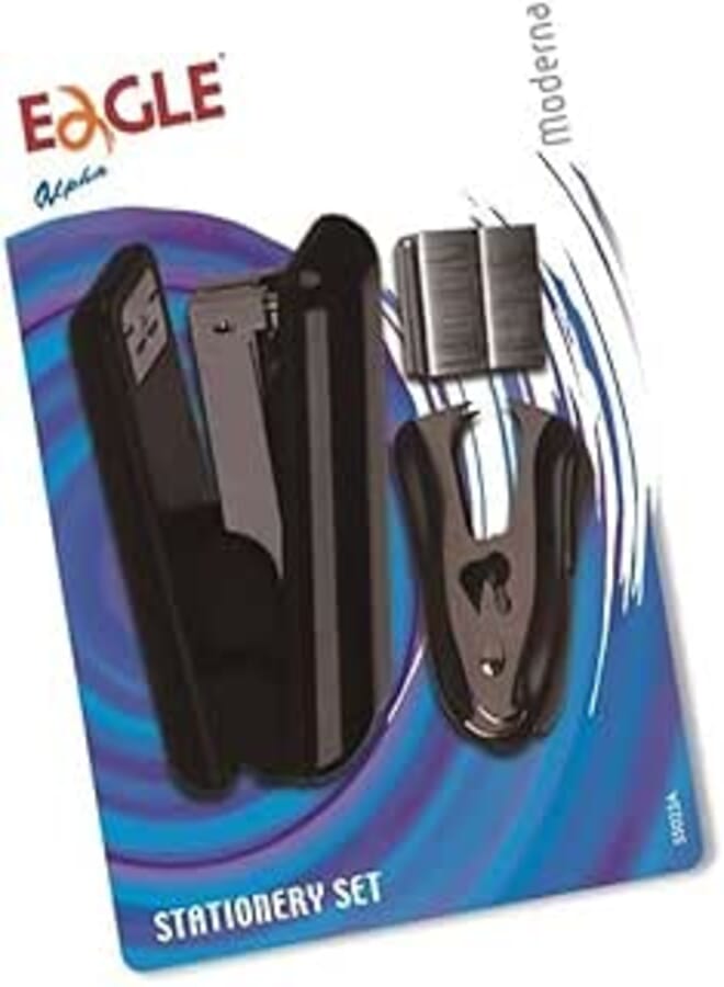 Eagle-Stationery Set Items Include Compact Stapler,Staple Remover,26/6 Staples S5147CS